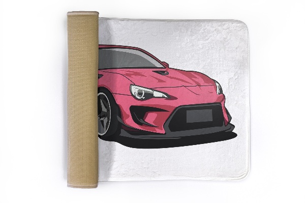 Dětský koberec Růžové sportovní auto