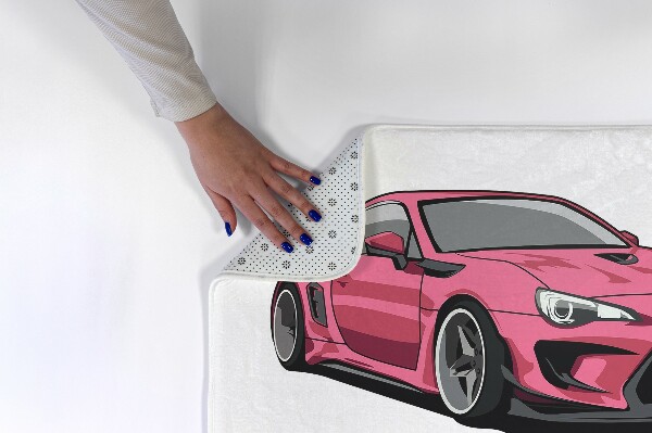 Dětský koberec Růžové sportovní auto