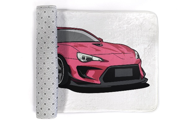 Dětský koberec Růžové sportovní auto