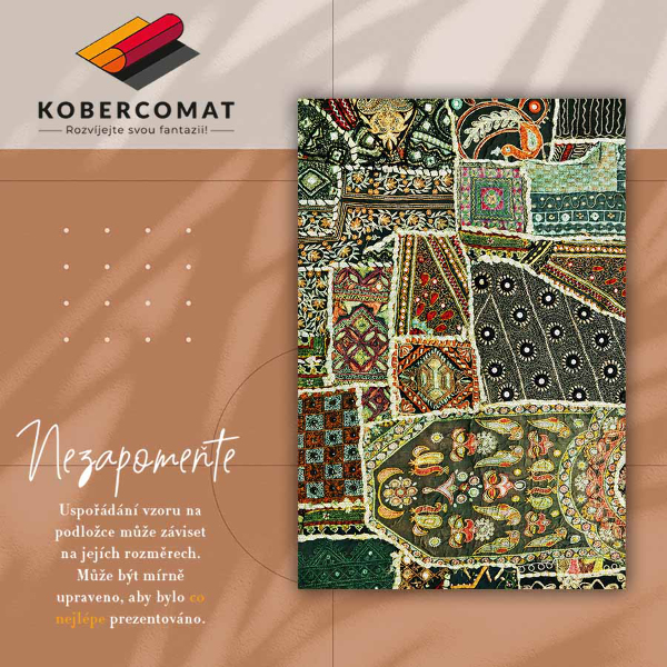 Vinylový koberec Turkish patchwork styl