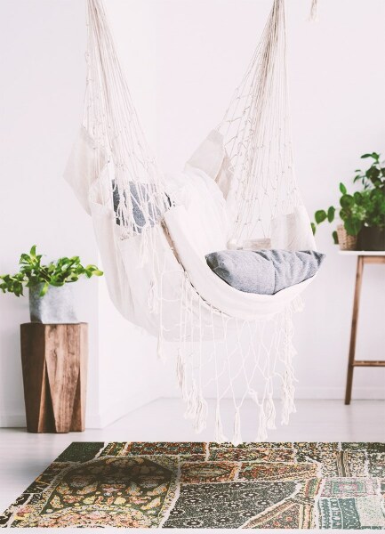 Vinylový koberec Turkish patchwork styl