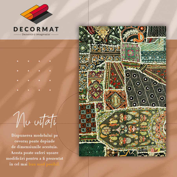 Vinylový koberec Turkish patchwork styl