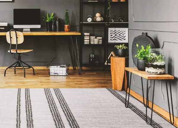 Vnitřní vinylový koberec Šedé čáry