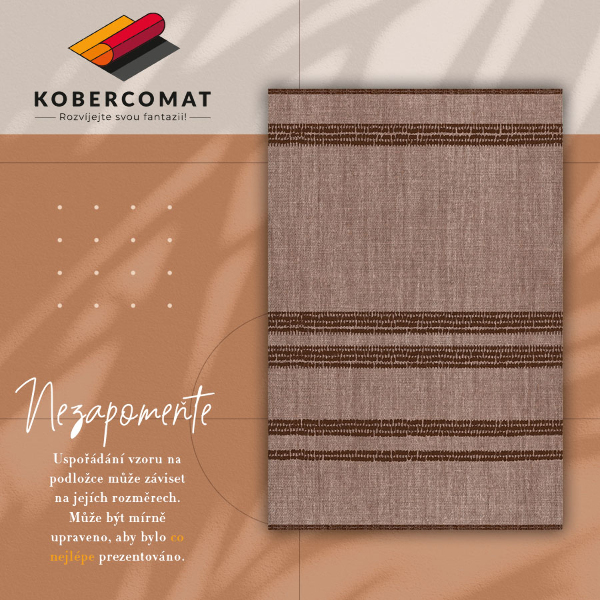 Vinylový koberec pro domácnost Brown v řádcích