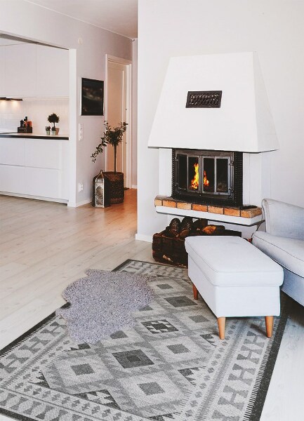 Vnitřní vinylový koberec Šedé diamanty