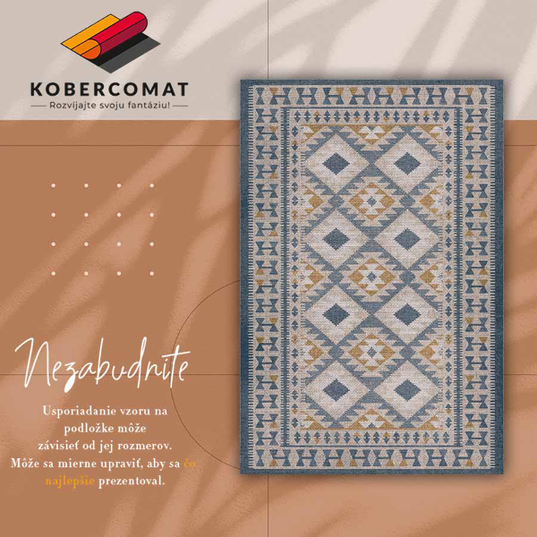 Módní vinylový koberec Retro designu