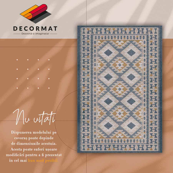Módní vinylový koberec Retro designu