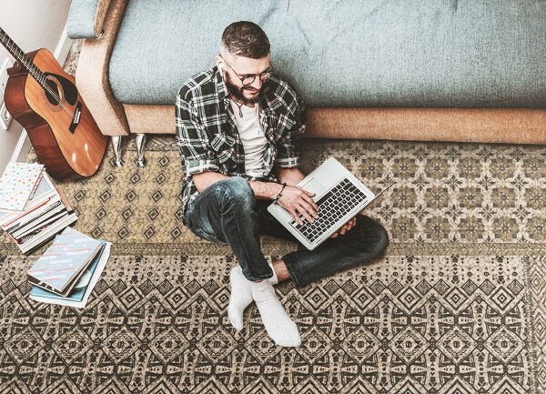 Módní vinylový koberec Aztec vzor