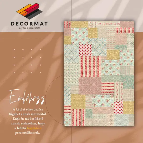 Módní vinylový koberec Barevné patchwork