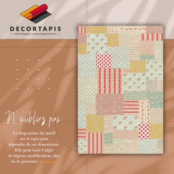 Módní vinylový koberec Barevné patchwork