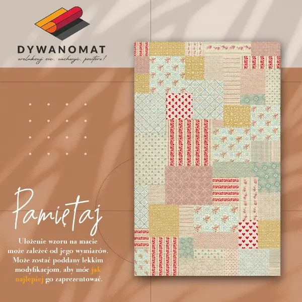 Módní vinylový koberec Barevné patchwork