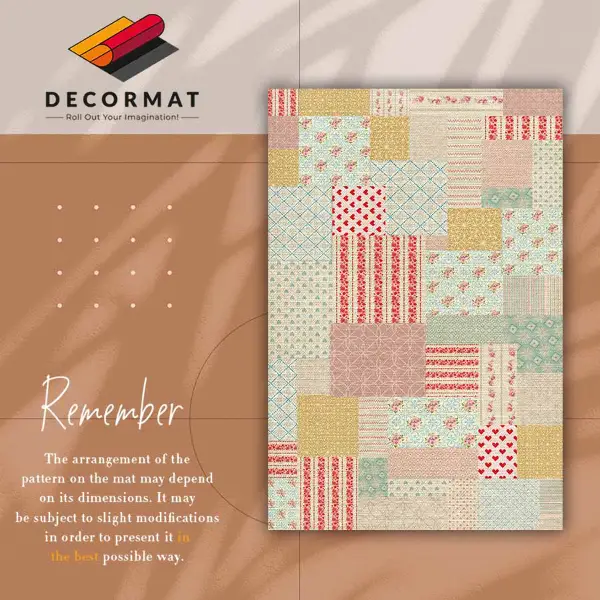 Módní vinylový koberec Barevné patchwork