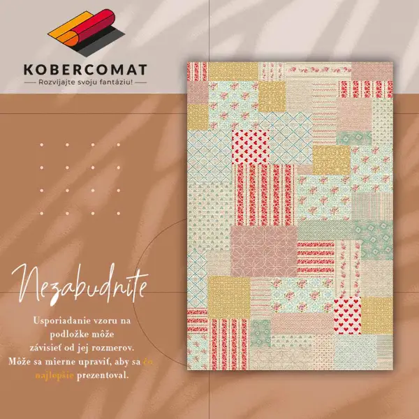 Módní vinylový koberec Barevné patchwork