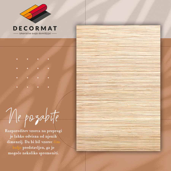 Vinylová rohož pro domácnost Sláma textura
