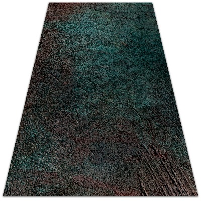 Vinylový koberec Zelená hnědá betonová