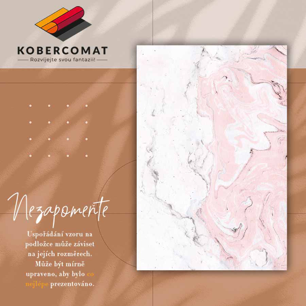 Univerzální vinylový koberec Bílé a růžové mramorové