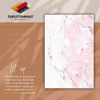 Univerzální vinylový koberec Bílé a růžové mramorové