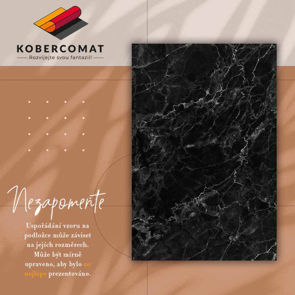 Vnitřní vinylový koberec Černý mramor