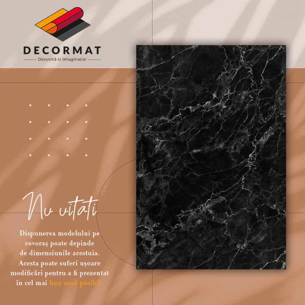 Vnitřní vinylový koberec Černý mramor