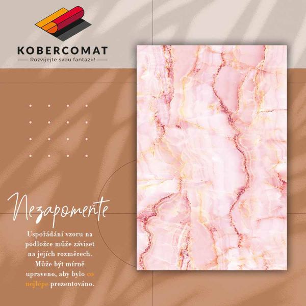 Vnitřní vinylový koberec Růžový mramor