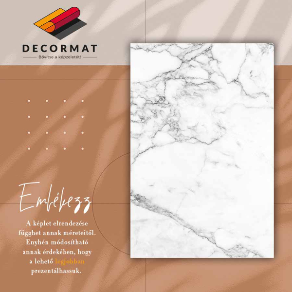 Vinylový koberec Černá a bílá mramorová textura