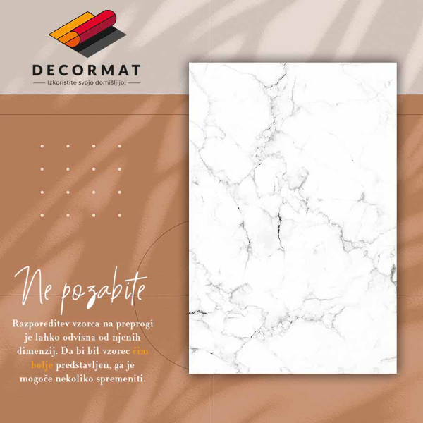 Univerzální vinylový koberec Mramoru černá a bílá