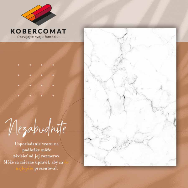 Univerzální vinylový koberec Mramoru černá a bílá