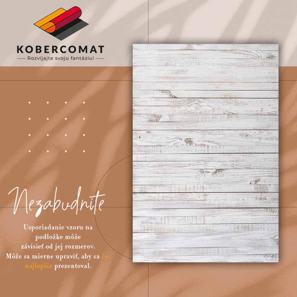Módní vinylový koberec Bílé tabule textury