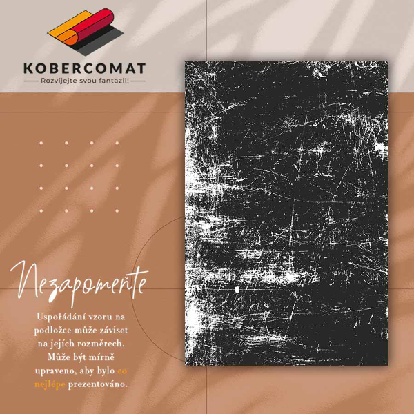 Módní vinylový koberec Black poškrábaný beton