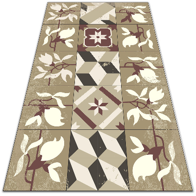 Módní univerzální vinylový koberec Dlaždice magnolie