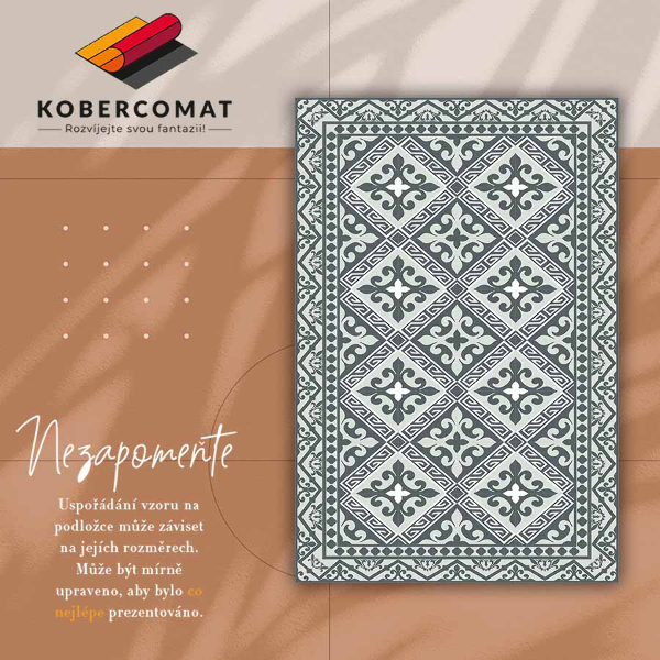 Vinylový koberec Geometrický vzor květiny