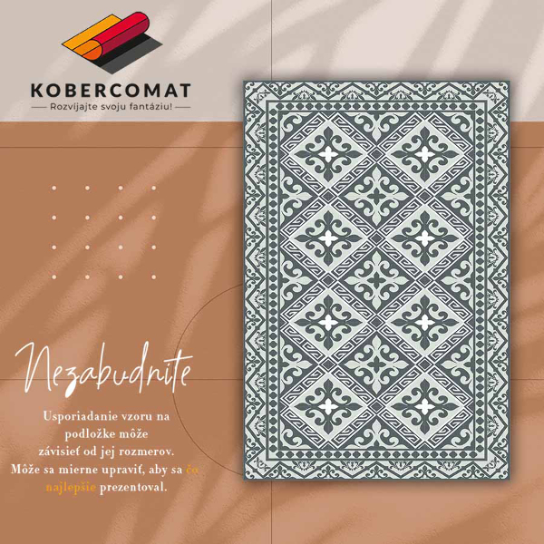 Vinylový koberec Geometrický vzor květiny