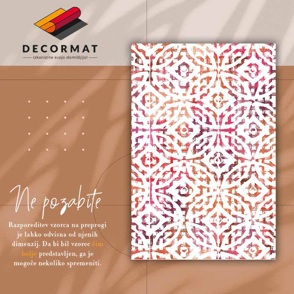 Módní vinylový koberec Kola a diamanty