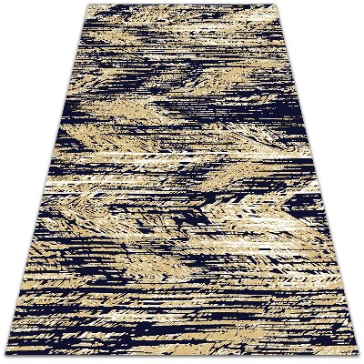 Módní univerzální vinylový koberec Žluté pruhy retro