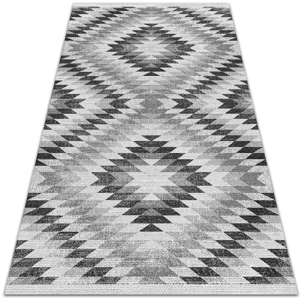 Módní vinylový koberec Šedá geometrický vzor
