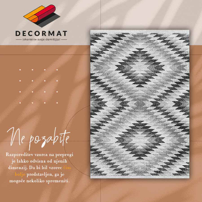 Módní vinylový koberec Šedá geometrický vzor