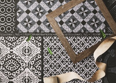 Módní univerzální vinylový koberec mix vzorů