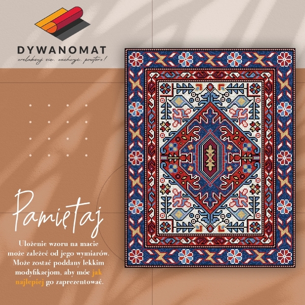 Módní univerzální vinylový koberec Lidovými ornamenty
