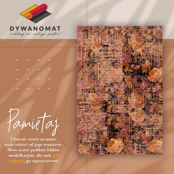 Vinylová rohož pro domácnost Vinobraní květiny