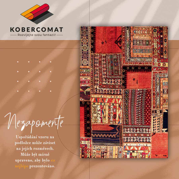 Módní vinylový koberec Patchwork abstrakce