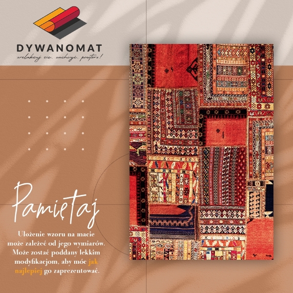 Módní vinylový koberec Patchwork abstrakce