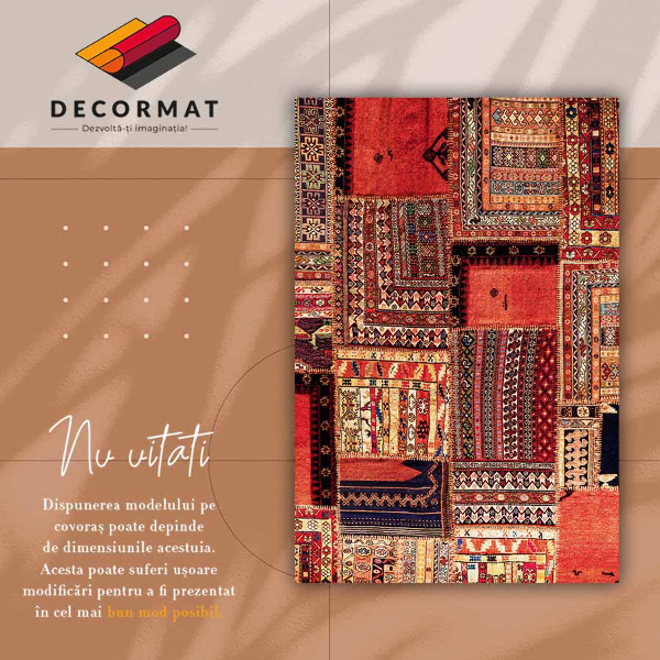 Módní vinylový koberec Patchwork abstrakce