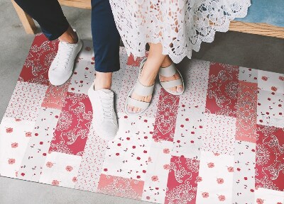 Vinylový koberec pro domácnost Květinová mozaika