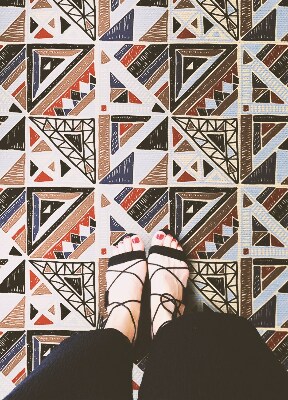 Módní vinylový koberec Geometrický mozaika