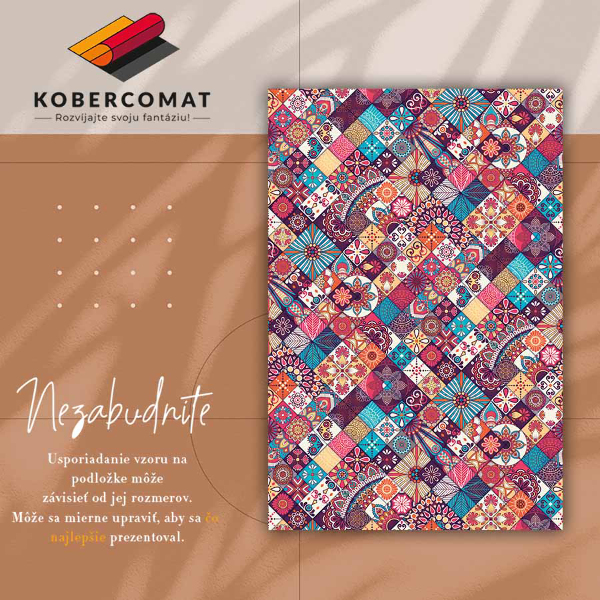 Módní univerzální vinylový koberec Barevné mozaiky