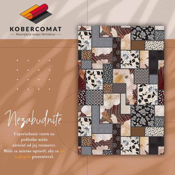 Vinylový koberec pro domácnost Květinová koláž