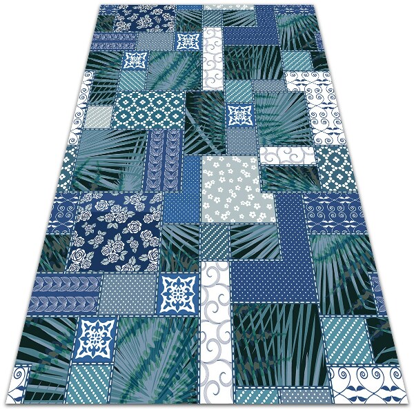 Módní vinylový koberec Tropické patchwork