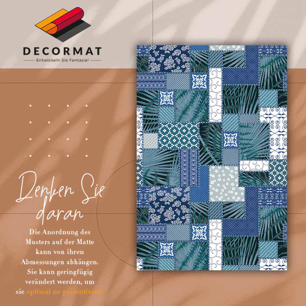 Módní vinylový koberec Tropické patchwork
