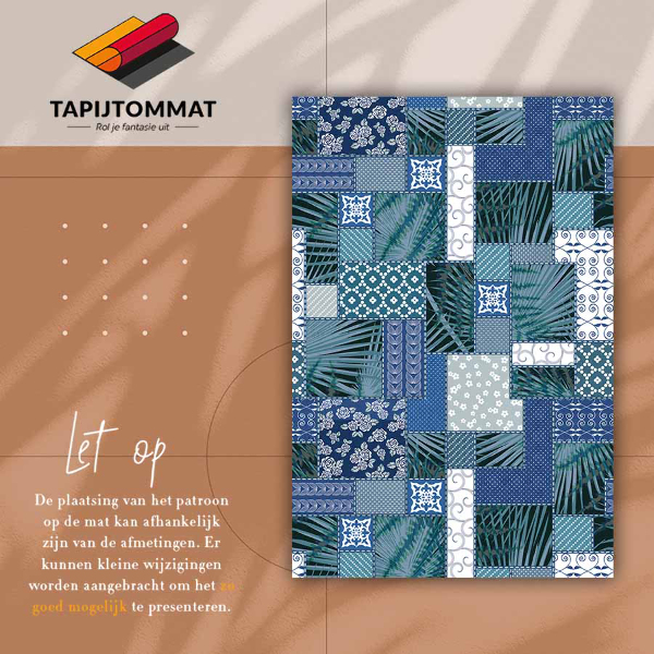 Módní vinylový koberec Tropické patchwork
