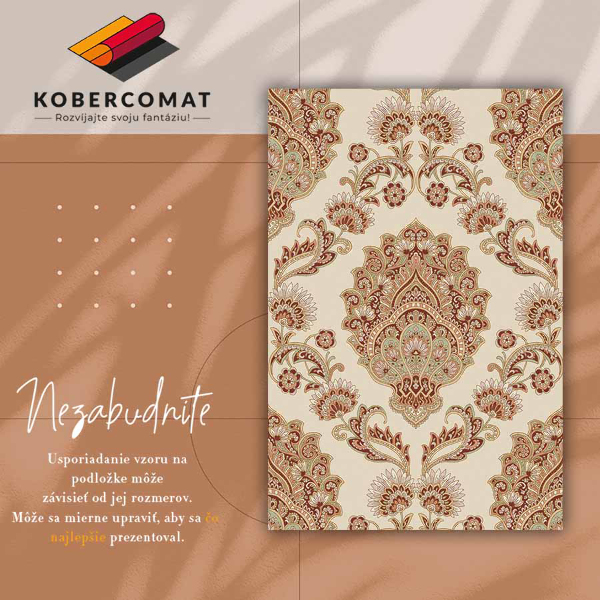 Módní vinylový koberec Paisley styl